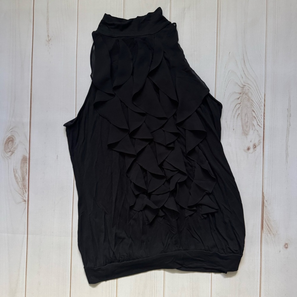 The Limited Ruffled Mock Neck Tank